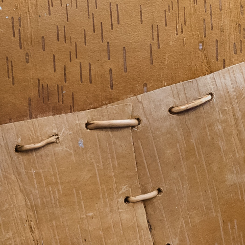 Interwoven birch bark