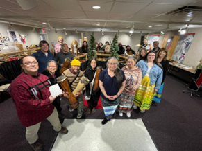 Nokomis members and Small Island Big Song performers