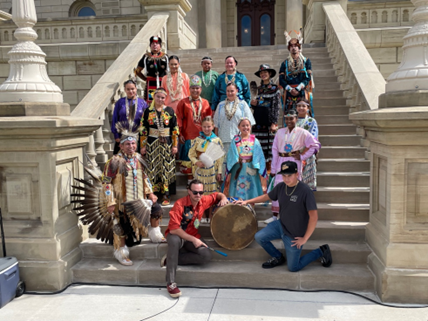 Legislative Day/Pow Wow Exhibition on Steps of State Capitol 