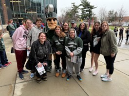 NSTEAM participants pose with Sparty